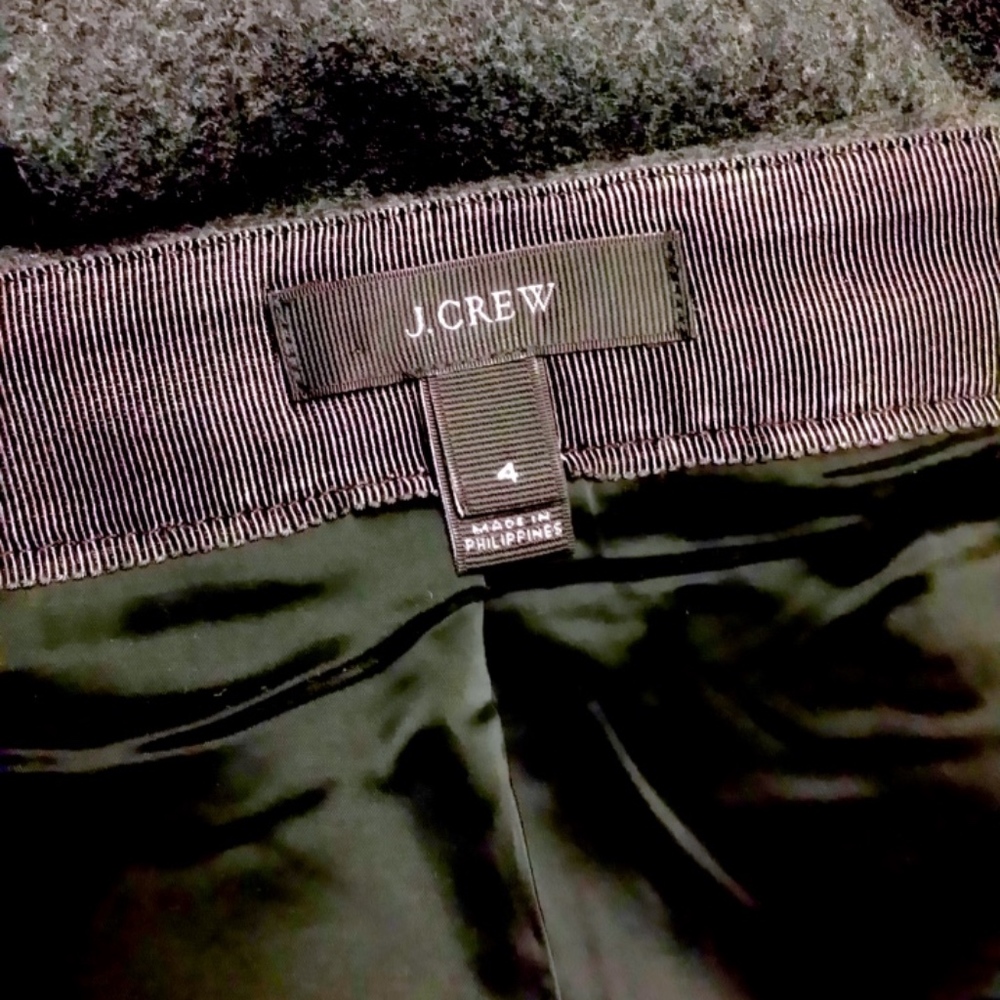 J CREW Women Medium Darkness Grey Wool Blend Skirt